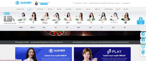 Tìm hiểu thông tin về Roulette trực tuyến 868h