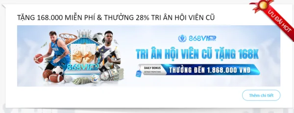 Trải nghiệm chơi miễn phí từ ưu đãi khuyến mãi 868H