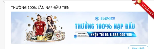 Nắm các lưu ý để đủ điều kiện tham gia khuyến mãi Thưởng 100% nạp đầu