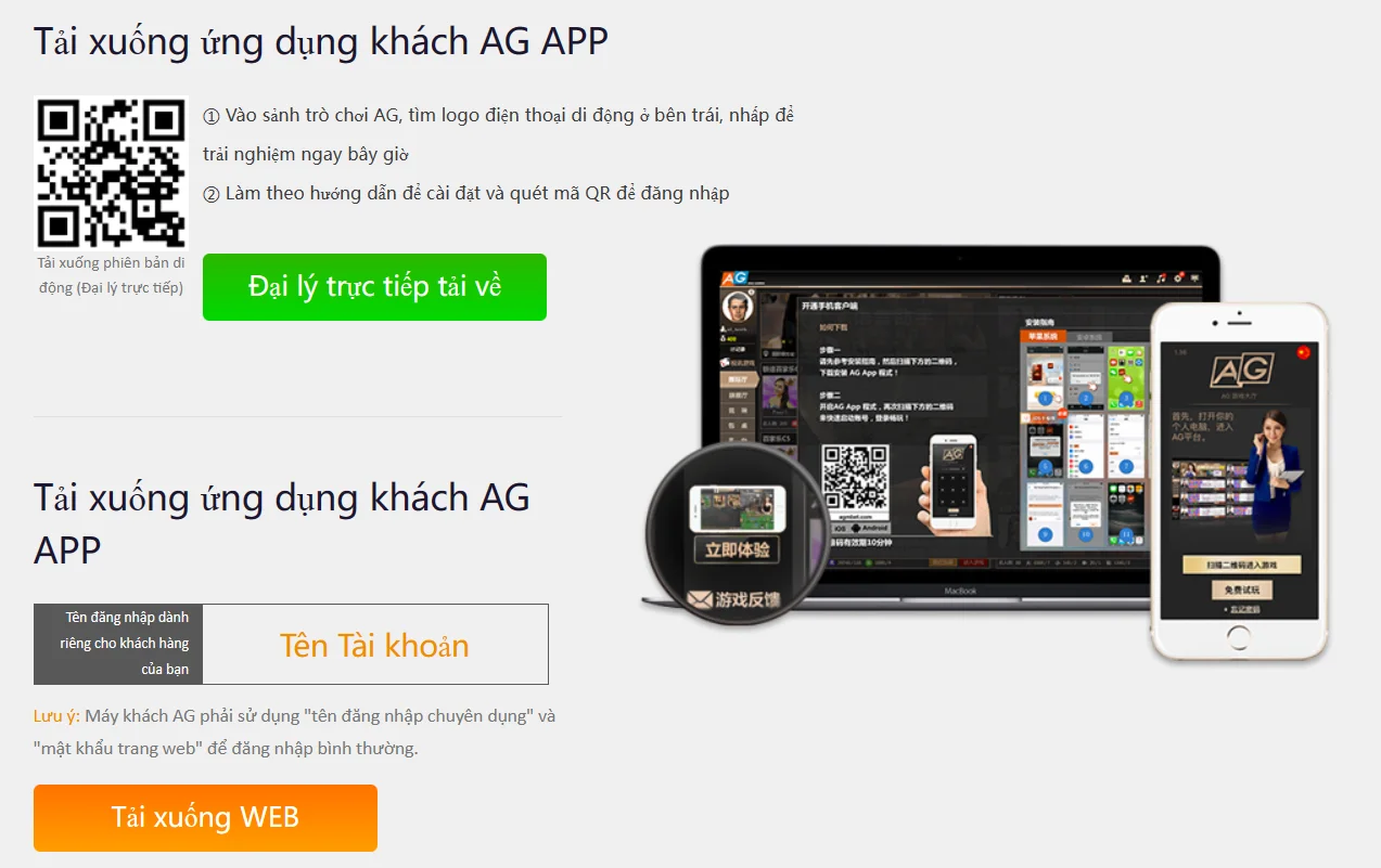 Tải ứng dụng khách AG APP tại 868H