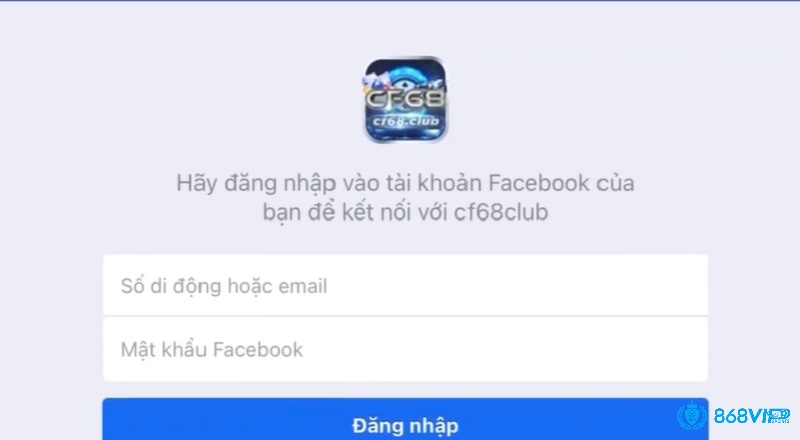 Đăng ký tài khoản web game bằng Facebook