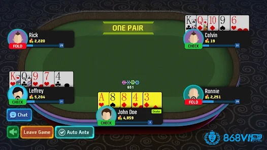 Anh em sẽ các tuỳ chọn giống như chơi Poker truyền thống vậy